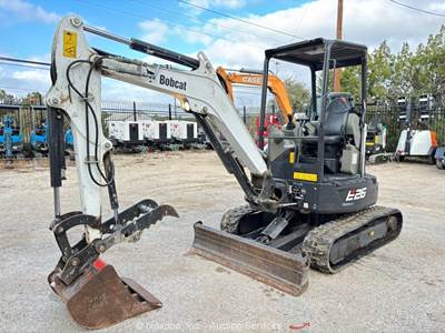 2022 Bobcat E26 Mini Excavator Rubber Tracks Backhoe Aux Hyd Thumb Blade bidadoo