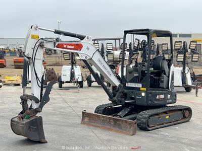 2022 Bobcat E35 Compact Excavator Trackhoe Bucket Blade Aux Hyd Thumb bidadoo