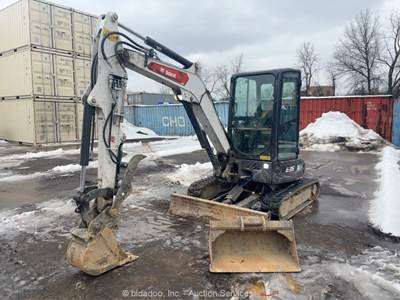 2022 Bobcat E35i Mini Excavator Trackhoe Cab Thumb Blade Q/C Bucket Aux bidadoo