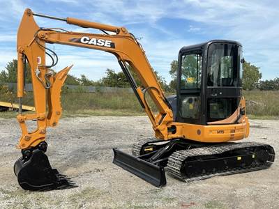 2008 Case CX55B Mini Excavator Trackhoe Dozer Cab Aux Hyd Thumb Bucket bidadoo
