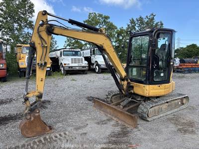 2008 Caterpillar 303.5C CR Mini Excavator Trackhoe Cab Blade Bucket Aux bidadoo