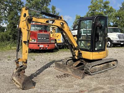 2008 Caterpillar 303.5C CR Mini Excavator Trackhoe Cab Blade Bucket Aux bidadoo