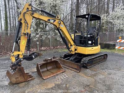 2017 Caterpillar 303.5E2 Mini Excavator Trackhoe Aux Hyd Thumb QC Bucket bidadoo