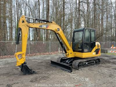 Caterpillar 305.5 Mini Excavator Trackhoe Dozer Cab Heat Q/C Bucket CAT bidadoo