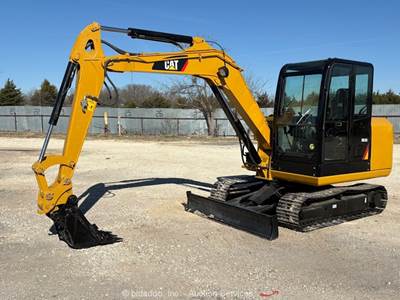 Caterpillar 305.5E2 Mini Excavator Crawler Backhoe Dozer Cab A/C Bucket bidadoo