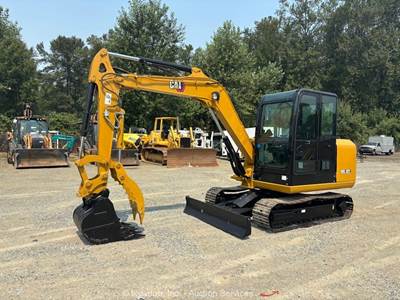 2017 Caterpillar 305.5E2 Mini Excavator Dozer Cab Aux Hyd Thumb Kubota bidadoo
