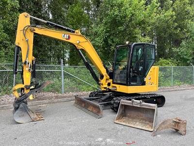 2022 Caterpillar 306 CR Midi Excavator Dozer Aux Hyd Thumb QC Cab AC CAT bidadoo