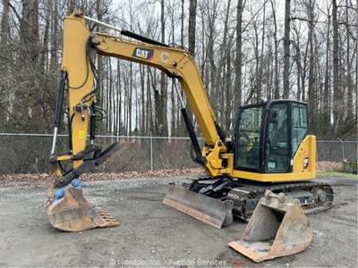 2019 Caterpillar 308CR Mini Excavator Dozer Aux Hyd Thumb Q/C Buckets bidadoo