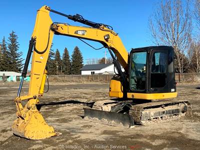 2009 Caterpillar 308D Mini Excavator Steel Tracks Cab Backhoe Diesel bidadoo