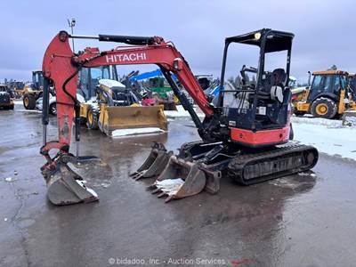 2015 Hitachi ZX35U-5N Mini Excavator Rubber Track Cab Trackhoe Aux Thumb bidadoo