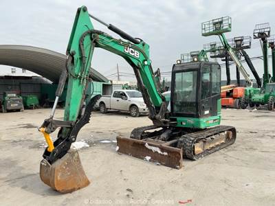 2018 JCB 85Z-1 Mini Excavator Trackhoe Thumb Blade Cab Bucket Aux Hyd bidadoo