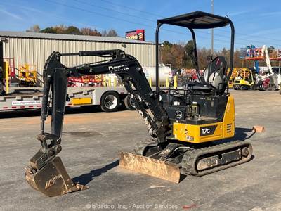 2023 John Deere 17G Mini Excavator Trackhoe Backhoe Aux Hyd Q/C Blade bidadoo