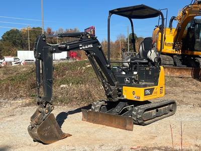 2023 John Deere 17G Mini Excavator Crawler Backhoe Dozer Aux Hyd Bucket bidadoo