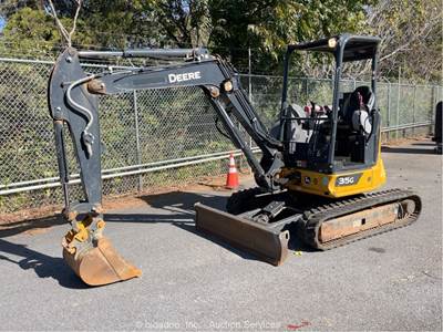 2021 John Deere 35G Mini Excavator Backhoe Blade Aux Hydraulic Bucket bidadoo