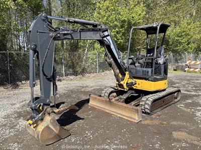 John Deere 35G Mini Excavator Rubber Tracks Zero Swing Hydraulic Thumb bidadoo