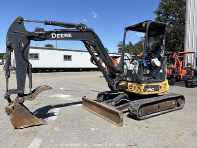 John Deere 35G Mini Excavator Rubber Tracks Tackhoe Zero Swing Hyd Thumb bidadoo