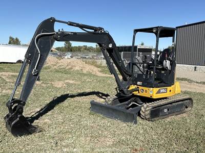 2021 John Deere 35G Mini Excavator Backhoe Blade Aux Hydraulic Bucket bidadoo