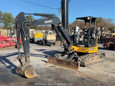 2021 John Deere 50G Mini Excavator Backhoe Aux Hyd Bucket Blade Yanmar bidadoo
