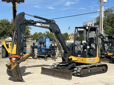 2020 John Deere 50G Mini Excavator Backhoe Aux Hyd Thumb Bucket Blade bidadoo