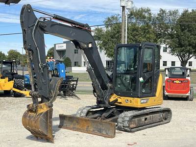 2021 John Deere 60G Mini Excavator Backhoe Aux Hyd Thumb Bucket Cab bidadoo