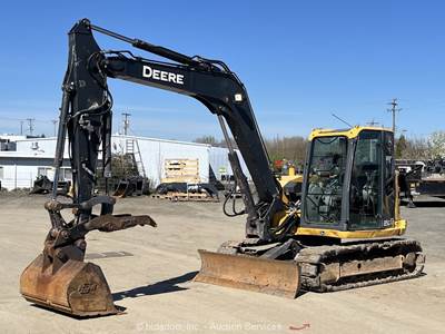 2015 John Deere 85G Mini Excavator Steel Track Rubber Pad Thumb Backhoe bidadoo