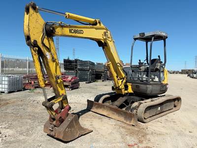2003 Kobelco SK45SR-2 Mini Excavator Trackhoe Blade Q/C Bucket Aux Hyd bidadoo