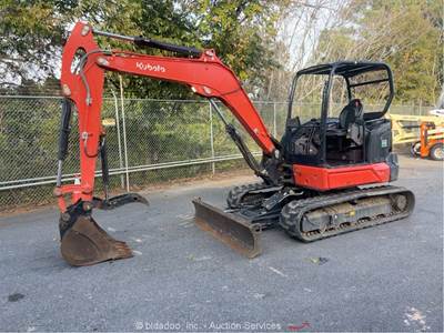 2022 Kubota KX057-5 Mini Excavator Backhoe Q/C Aux Hyd Thumb Blade bidadoo