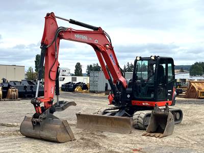 2018 Kubota KX080-4S Mini Excavator Backhoe Cab Aux Hyd Thumb Bucket bidadoo
