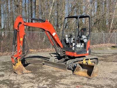 2019 Kubota U27-4 Mini Excavator Backhoe Blade Thumb Bucket Aux Hyd bidadoo
