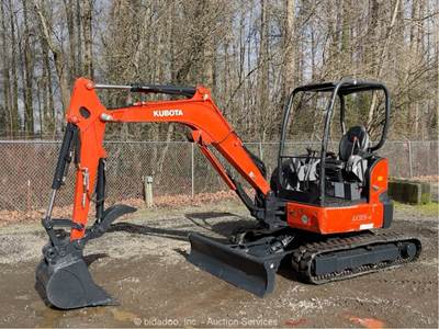 Kubota U35-4 Mini Excavator Backhoe Aux Hyd Bucket 4-Way Blade Thumb bidadoo