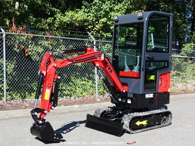 2025 MIVA VA13C Mini Excavator Crawler Blade Thumb Aux Hyd Cab bidadoo -New