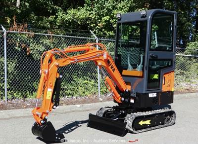 2025 MIVA VA13C Mini Excavator Crawler Thumb Aux Hyd Cab DAMAGED bidadoo -New