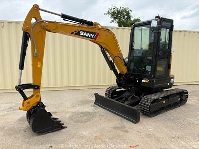 2025 Sany SY35U Mini Excavator Crawler Backhoe Dozer Cab A/C Aux Bucket bidadoo