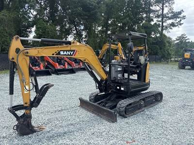 2022 Sany SY35U Mini Excavator Rubber Trackhoe Blade Thumb Bucket Aux bidadoo