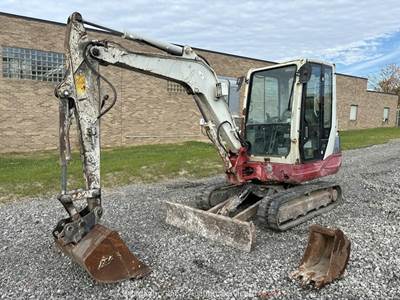 2014 Takeuchi TB235 Mini Excavator Backhoe Aux Hyd Cab Bucket A/C bidadoo