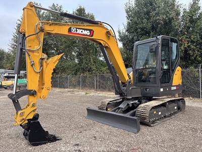 2025 XCMG XE60GA Mini Excavator Crawler Backhoe Dozer Cab Hyd Thumb A/C bidadoo