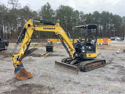 2017 Yanmar ViO35-6A Hydraulic Mini Excavator Backhoe Aux Hyd Q/C Blade bidadoo