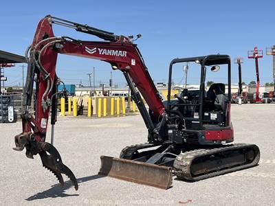 2021 Yanmar VIO55 Hydraulic Mini Excavator Backhoe Aux Hyd Q/C Thumb bidadoo