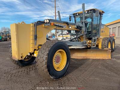2014 John Deere 772G AWD 6x6 Motor Grader 14' Moldboard Ripper AC Cab bidadoo