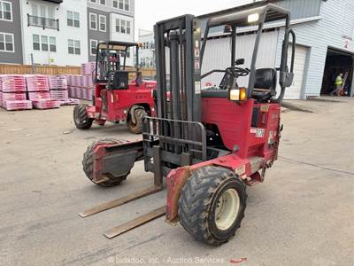 2012 Moffett M55 5,500 lbs Rough Terrain Fork Lift Truck Mounted Kubota bidadoo