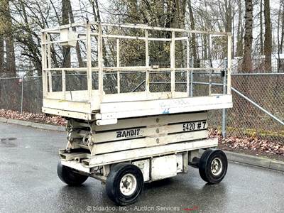 Bandit 5420 20' Electric Scissor Lift Man Aerial Platform Manlift MEWP bidadoo