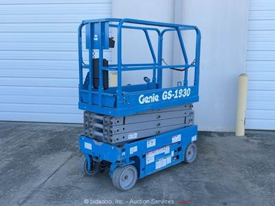 2017 Genie GS-1930 19' Electric Scissor Lift Man Aerial Platform bidadoo