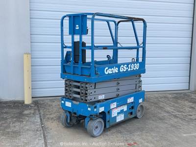2016 Genie GS-1930 19' Electric Scissor Lift Man Aerial Work Platform bidadoo