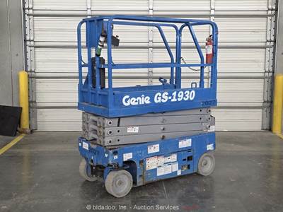 2017 Genie GS-1930 19' Electric Scissor Lift Man Aerial Platform Manlift bidadoo