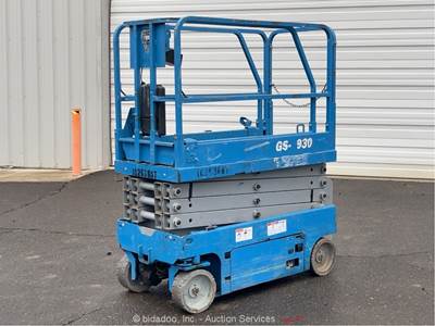2018 Genie GS-1930 19' Electric Scissor Lift Man Mobile Aerial Platform bidadoo