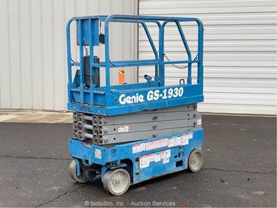 2016 Genie GS-1930 19' Electric Scissor Lift Man Mobile Aerial Platform bidadoo
