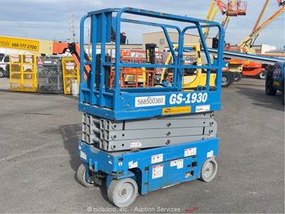 2018 Genie GS-1930 19' Electric Scissor Lift Man Aerial Platform Manlift bidadoo