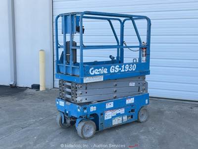 2016 Genie GS-1930 19' Electric Scissor Lift Man Aerial Platform Manlift bidadoo