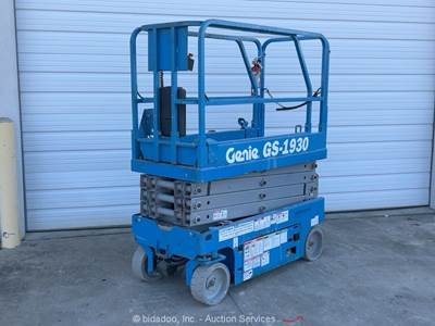 2016 Genie GS-1930 19' Electric Scissor Lift Man Aerial Platform Manlift bidadoo