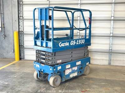2016 Genie GS-1930 19' Electric Scissor Lift Man Aerial Platform Manlift bidadoo